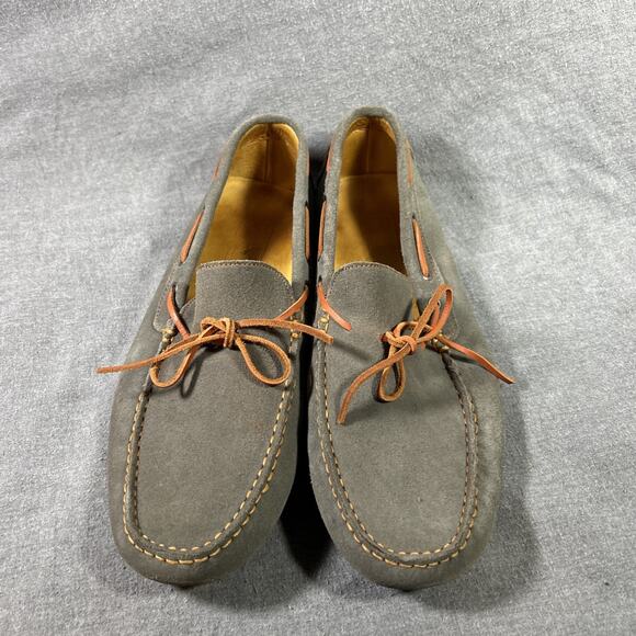 Mercanti Fiorentini Gray suede leather Mens 12 M Made In Brazil - Picture 2 of 10